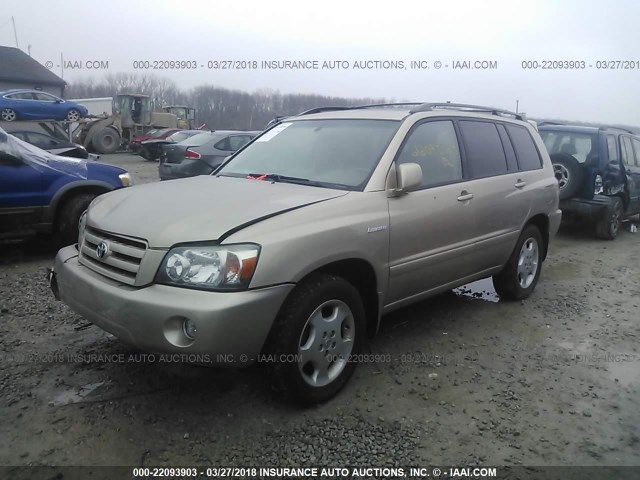 JTEEP21A960158247 - 2006 TOYOTA HIGHLANDER LIMITED GOLD photo 2