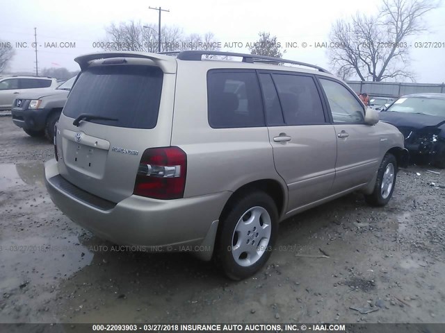 JTEEP21A960158247 - 2006 TOYOTA HIGHLANDER LIMITED GOLD photo 4