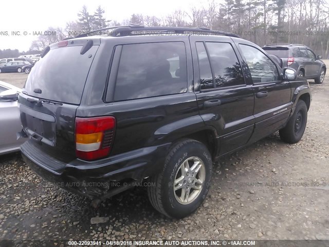 1J8GW48S64C430509 - 2004 JEEP GRAND CHEROKEE LAREDO/COLUMBIA/FREEDOM BLACK photo 4