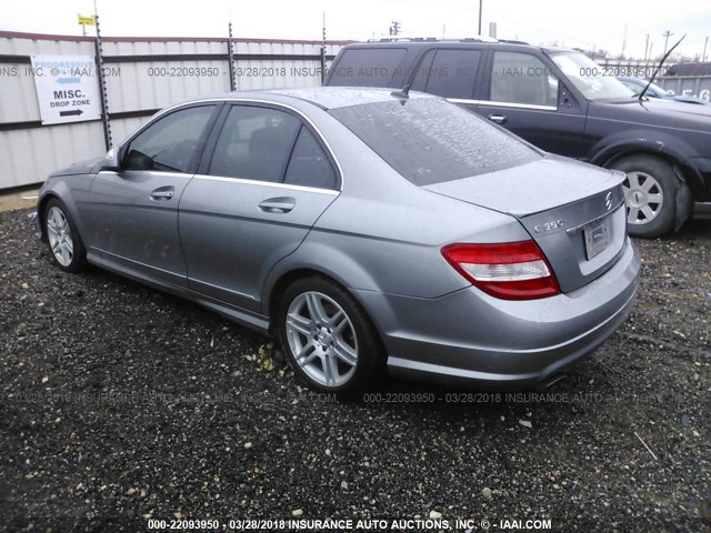 WDDGF56X58R027786 - 2008 MERCEDES-BENZ C 350 SILVER photo 3