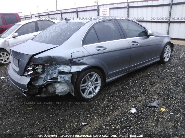 WDDGF56X58R027786 - 2008 MERCEDES-BENZ C 350 SILVER photo 4