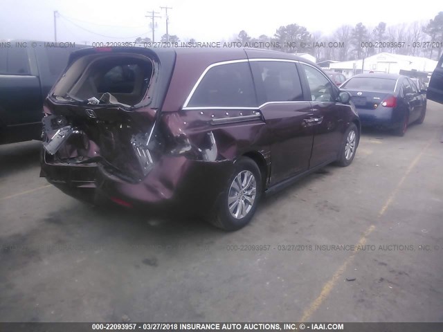 5FNRL5H62HB021160 - 2017 HONDA ODYSSEY EXL მუქწითელი ფოტო 4