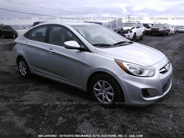 KMHCT4AE0DU547916 - 2013 HYUNDAI ACCENT GLS/GS SILVER photo 1