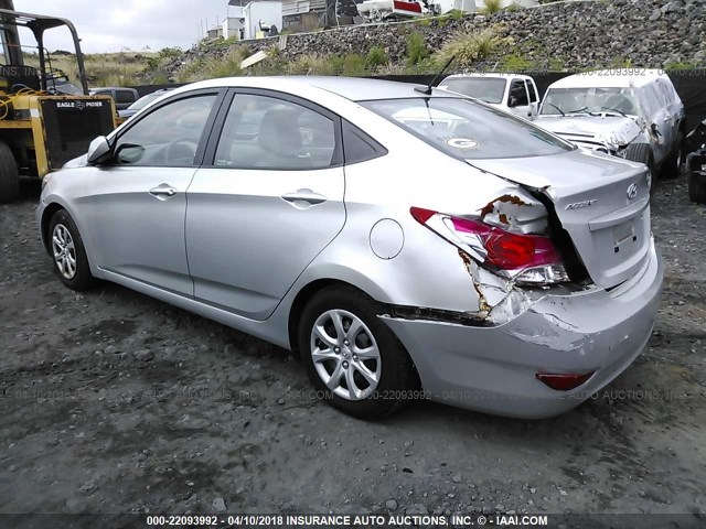 KMHCT4AE0DU547916 - 2013 HYUNDAI ACCENT GLS/GS SILVER photo 3