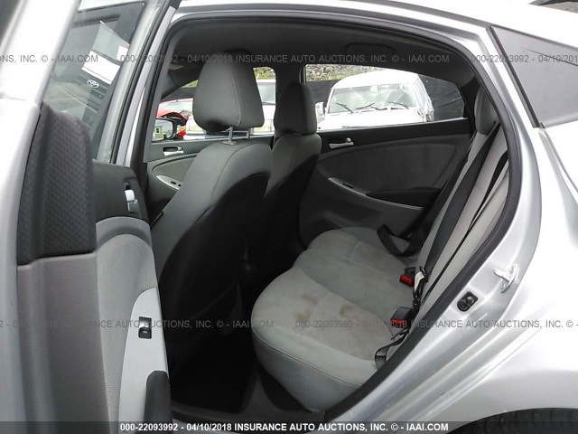 KMHCT4AE0DU547916 - 2013 HYUNDAI ACCENT GLS/GS SILVER photo 8