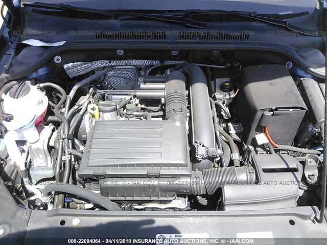 3VW2B7AJ9HM213148 - 2017 VOLKSWAGEN JETTA S 蓝色 照片 10