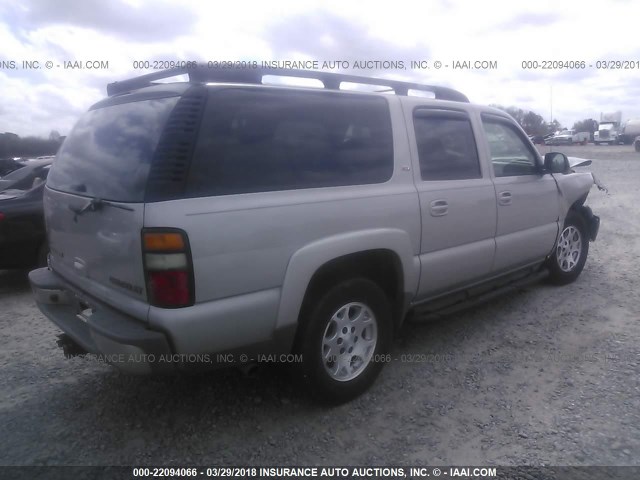 3GNFK16Z15G264077 - 2005 CHEVROLET SUBURBAN K1500 SILVER photo 4