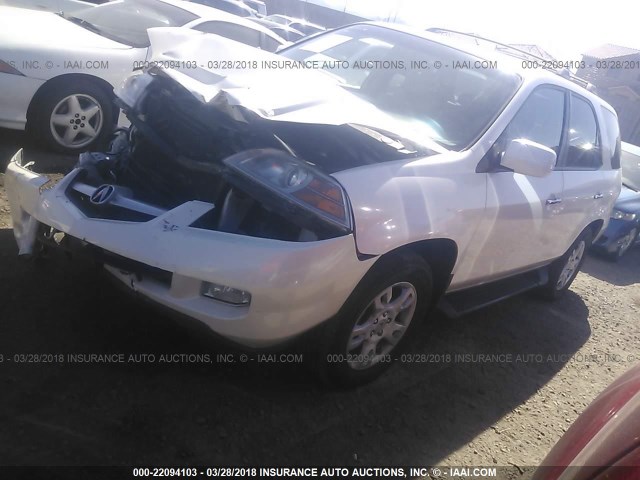 2HNYD18914H562467 - 2004 ACURA MDX TOURING WHITE photo 2