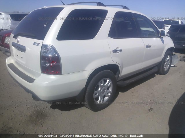 2HNYD18914H562467 - 2004 ACURA MDX TOURING WHITE photo 4