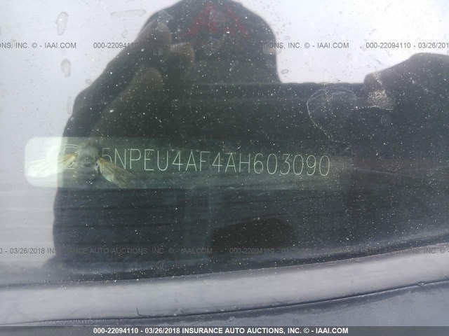 5NPEU4AF4AH603090 - 2010 HYUNDAI SONATA SE/LIMITED SILVER photo 9