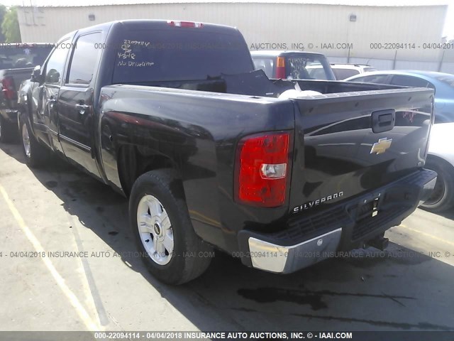 3GCPKSE77CG229415 - 2012 CHEVROLET SILVERADO K1500 LT BLACK photo 3