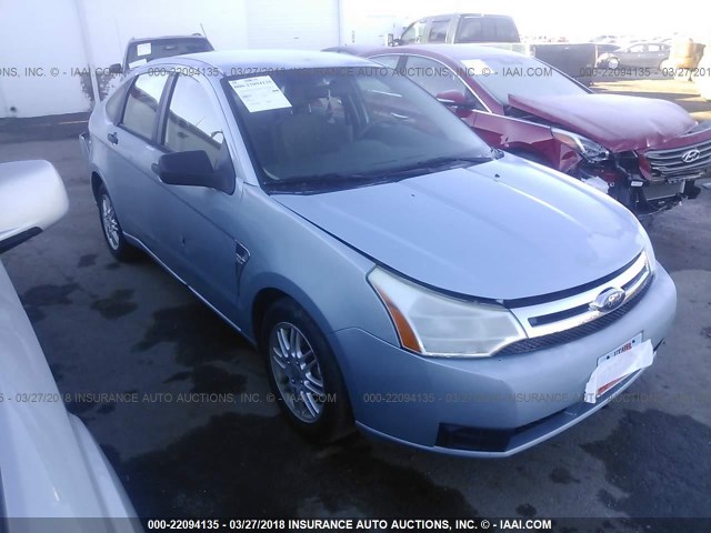 1FAHP35N98W272274 - 2008 FORD FOCUS SE/SEL/SES Light Blue photo 1