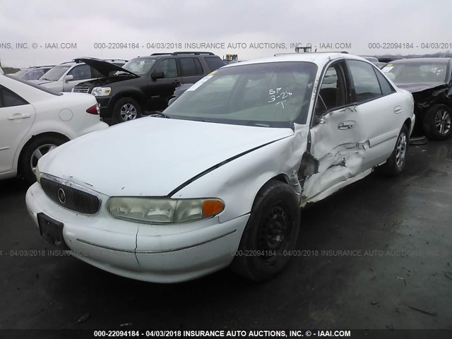 2G4WS52M3X1431279 - 1999 BUICK CENTURY CUSTOM WHITE photo 2