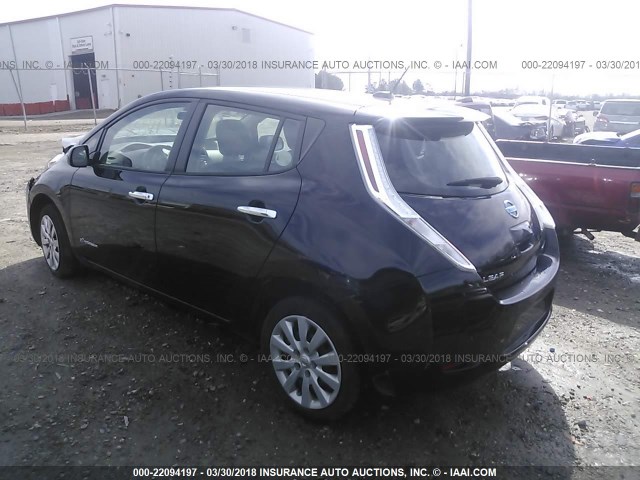 1N4AZ0CP6FC316616 - 2015 NISSAN LEAF S/SV/SL BLACK photo 3