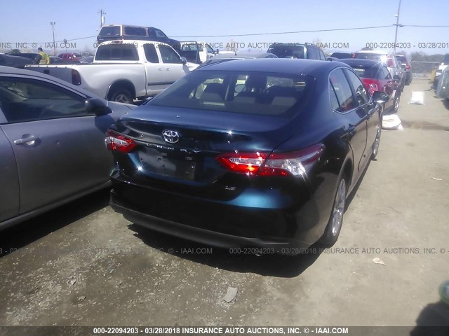 JTNB11HK3J3036813 - 2018 TOYOTA CAMRY L/LE/XLE/SE/XSE Dark Blue photo 4