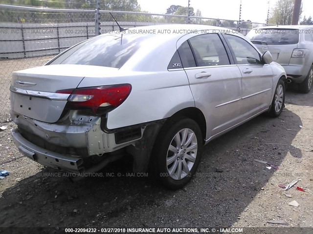 1C3CCBBB1CN207832 - 2012 CHRYSLER 200 TOURING SILVER photo 4