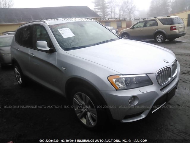 5UXWX7C53E0E76242 - 2014 BMW X3 XDRIVE35I SILVER photo 1