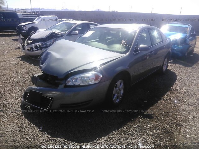 2G1WT58N489121672 - 2008 CHEVROLET IMPALA LT GRAY photo 2