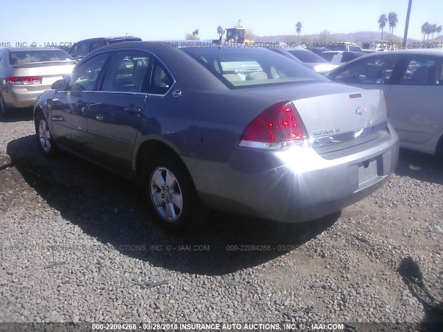 2G1WT58N489121672 - 2008 CHEVROLET IMPALA LT GRAY photo 3