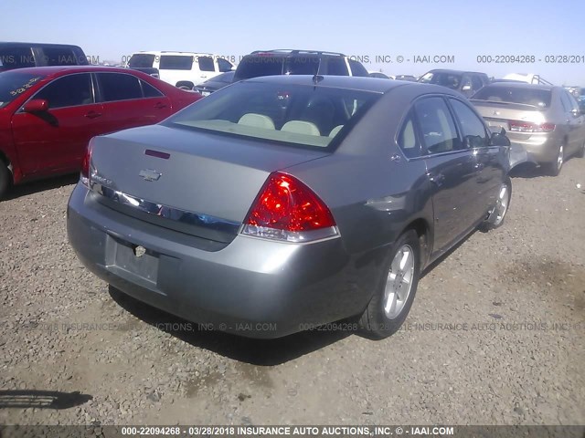 2G1WT58N489121672 - 2008 CHEVROLET IMPALA LT GRAY photo 4