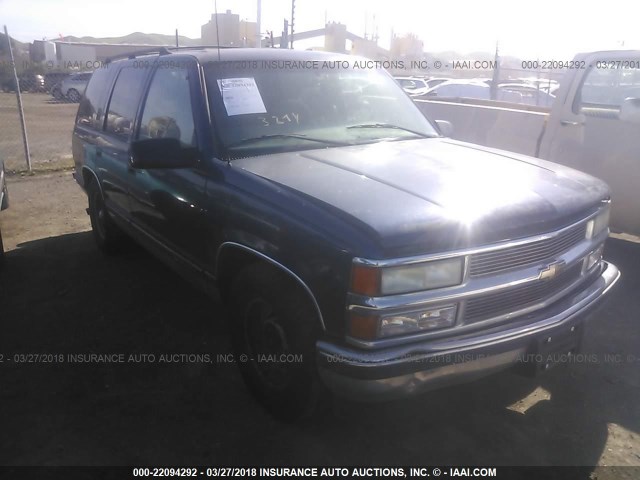 1GNEC13RXXJ529450 - 1999 CHEVROLET TAHOE C1500 BLUE photo 1