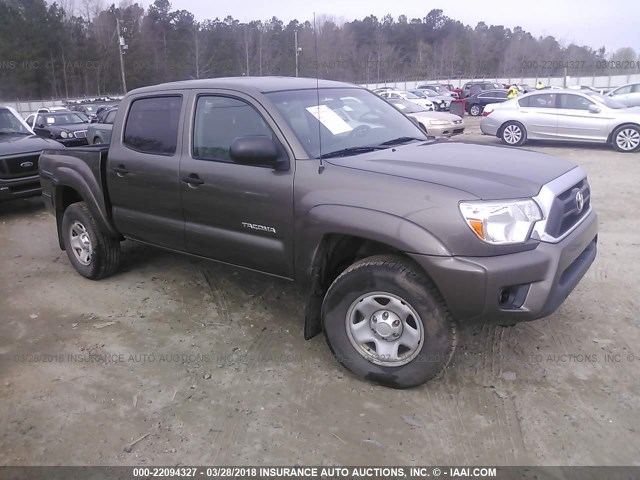 5TFLU4EN1EX093977 - 2014 TOYOTA TACOMA DOUBLE CAB BROWN photo 1