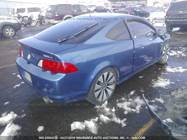 JH4DC53062C017712 - 2002 ACURA RSX TYPE-S BLUE photo 4