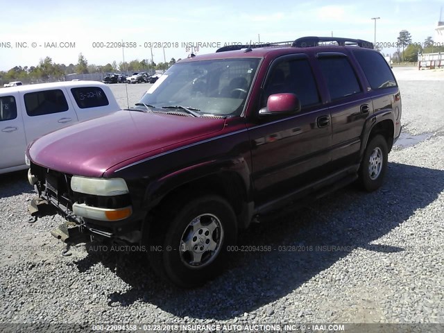 1GNEK13Z84R303052 - 2004 CHEVROLET TAHOE K1500 MAROON photo 2