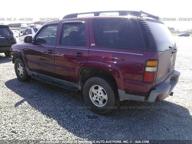 1GNEK13Z84R303052 - 2004 CHEVROLET TAHOE K1500 MAROON photo 3