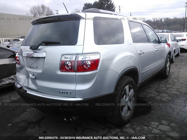 1GKKVRED4CJ220643 - 2012 GMC ACADIA SLT-1 SILVER photo 4