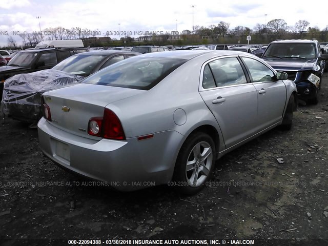 1G1ZA5EU3BF199888 - 2011 CHEVROLET MALIBU LS 银色 照片 4