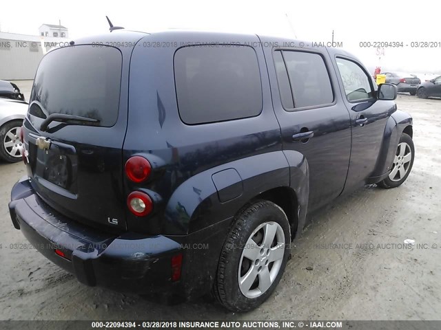 3GNDA13D18S594208 - 2008 CHEVROLET HHR LS BLUE photo 4