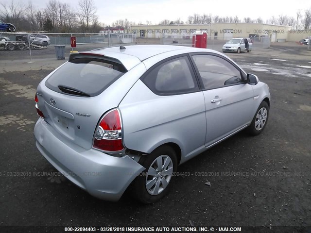 KMHCM3AC0AU185216 - 2010 HYUNDAI Accent BLUE/GS SILVER photo 4