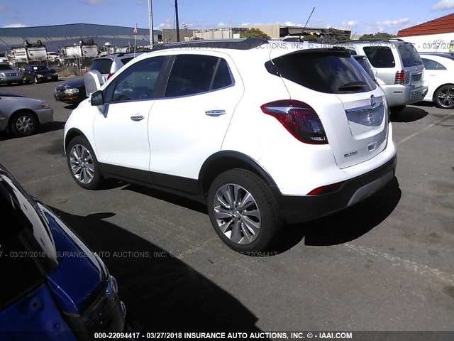 KL4CJASB8HB202559 - 2017 BUICK ENCORE PREFERRED WHITE photo 3