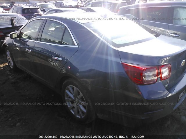 1G11H5SL6EF259381 - 2014 CHEVROLET MALIBU LTZ ლურჯი ფოტო 3