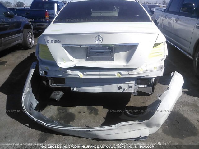 WDDGF4HB8CA670121 - 2012 MERCEDES-BENZ C 250 WHITE photo 6