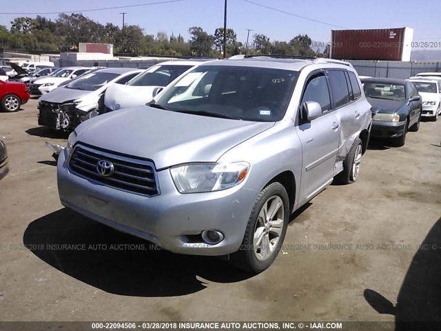 5TDDK3EH1AS032840 - 2010 TOYOTA HIGHLANDER LIMITED SILVER photo 2