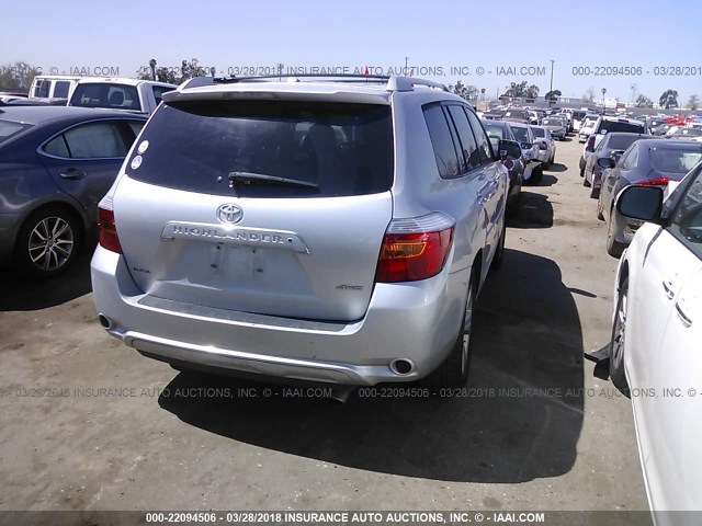 5TDDK3EH1AS032840 - 2010 TOYOTA HIGHLANDER LIMITED SILVER photo 4