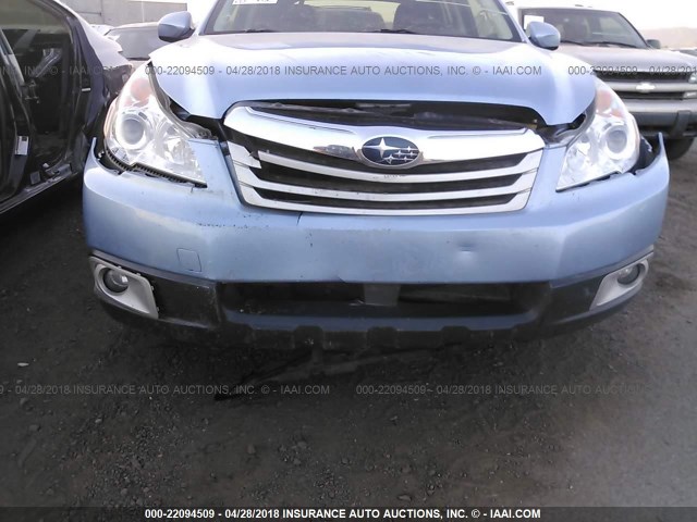 4S4BRBCC3C3262142 - 2012 SUBARU OUTBACK 2.5I PREMIUM BLUE photo 6