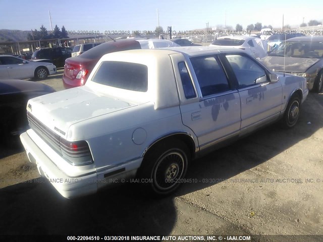 3C3XA563XMT551138 - 1991 CHRYSLER LEBARON A-BODY WHITE photo 4