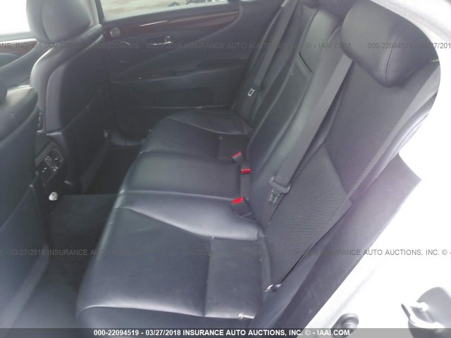 JTHBL46F075021090 - 2007 LEXUS LS 460 SILVER photo 8