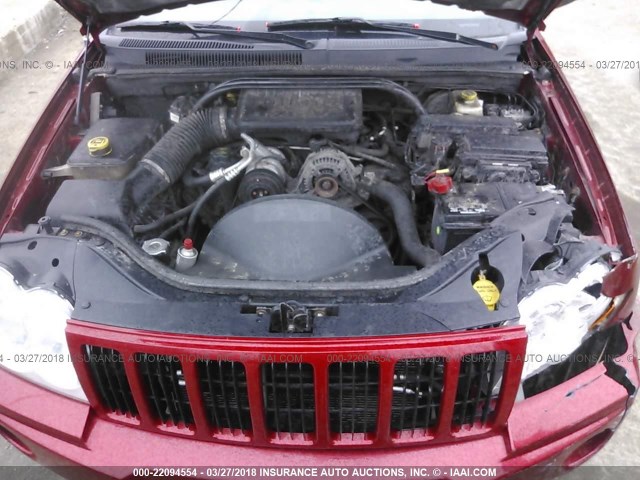 1J4GR48K16C262368 - 2006 JEEP GRAND CHEROKEE LAREDO/COLUMBIA/FREEDOM RED photo 10