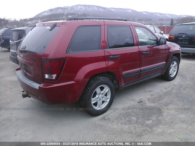 1J4GR48K16C262368 - 2006 JEEP GRAND CHEROKEE LAREDO/COLUMBIA/FREEDOM RED photo 4