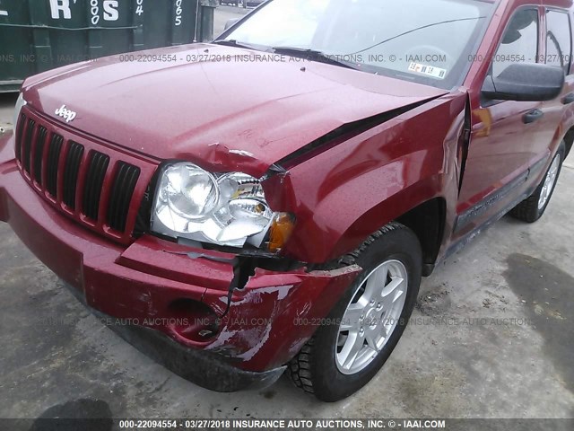 1J4GR48K16C262368 - 2006 JEEP GRAND CHEROKEE LAREDO/COLUMBIA/FREEDOM 红色 照片 6