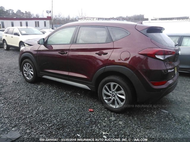 KM8J33A44HU449812 - 2017 HYUNDAI TUCSON LIMITED/SPORT AND ECO/SE RED photo 3