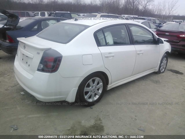 3N1AB6AP7AL692729 - 2010 NISSAN SENTRA 2.0/2.0S/SR/2.0SL WHITE photo 4