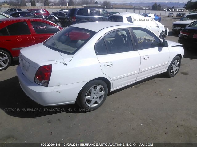 KMHDN46D94U917422 - 2004 HYUNDAI ELANTRA GLS/GT WHITE photo 4