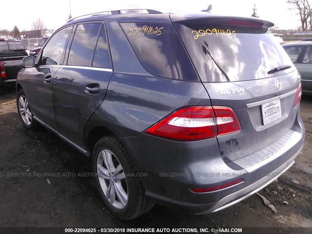 4JGDA5HB1DA248030 - 2013 MERCEDES-BENZ ML 350 4MATIC GRAY photo 3