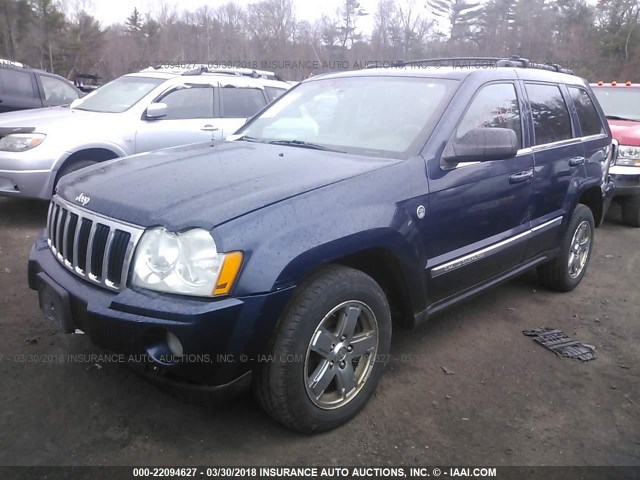 1J4HR58N55C587835 - 2005 JEEP GRAND CHEROKEE LIMITED BLUE photo 2