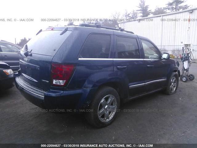 1J4HR58N55C587835 - 2005 JEEP GRAND CHEROKEE LIMITED BLUE photo 4